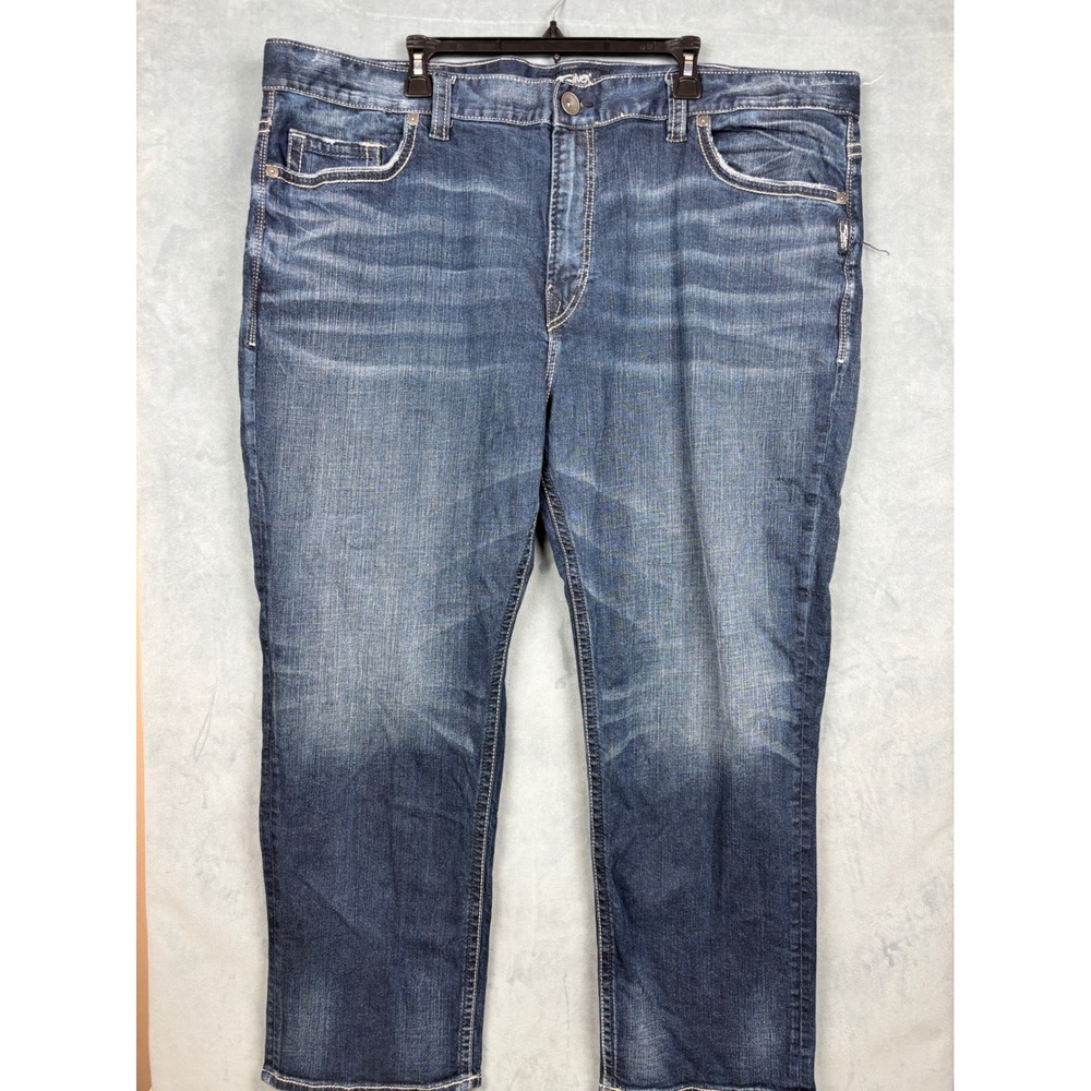 Silver Jeans Co Straight Leg Dark Wash Denim Jeans Mens 46x28